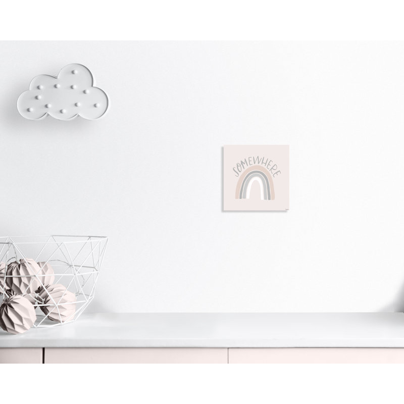 Décoration murale pour enfants quelque part, H 12 po x l 12 po x P 1,5 po, Toile