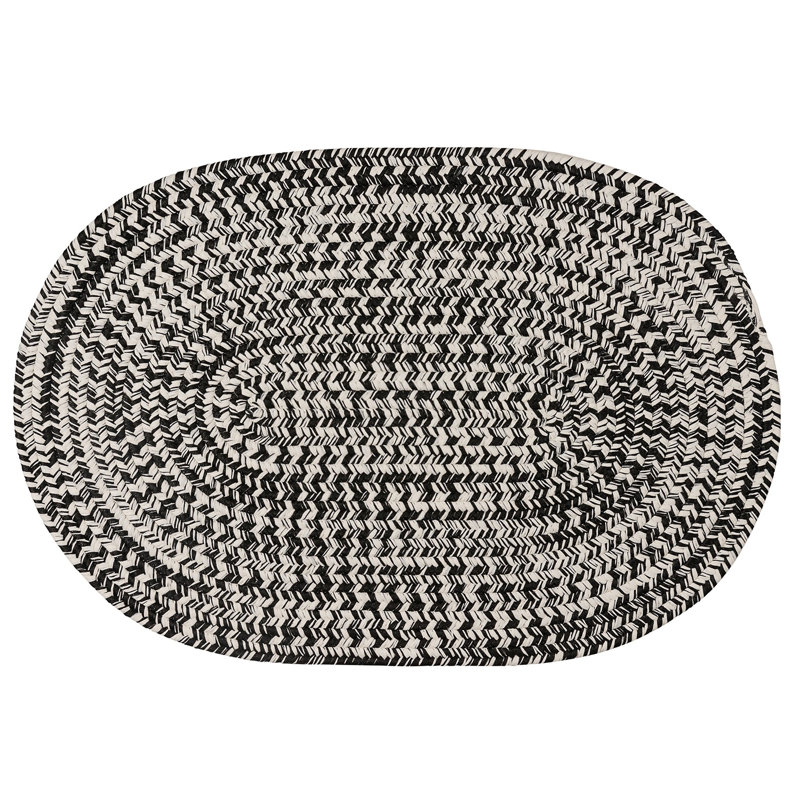 Tapis d'entrée / extérieur Traver Tweed, Noir glacé / blanc cassé, L 30 po x L 48 po