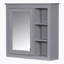 Armoire de salle de bain murale 30 po x 28 po avec miroir, 3 tablettes ouvertes-308531984