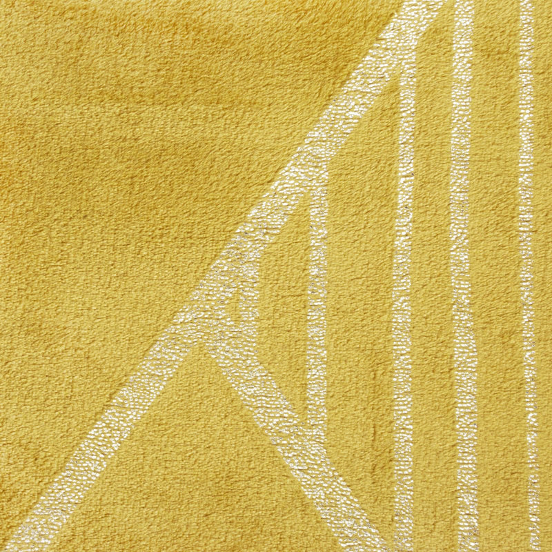 Polyester Geometric Shapes Bedspread, Miodowy