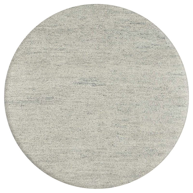 Hand Knotted Wool Sand Indoor Rug, Round 150cm