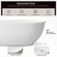 Baignoire de trempage blanche autoportante de 59 po x 29,5 po avec trop-plein et bonde escamotable pour salle de bain MonBlari-120904038-129906969