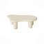 40 Inch Cloud Shaped Coffee Table For Living Room, Beige