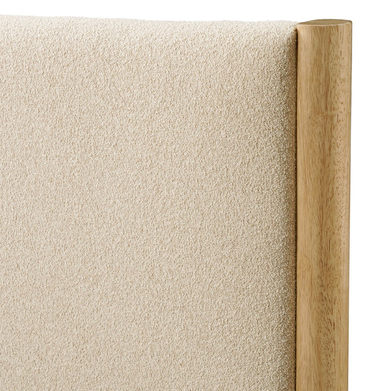 Base de lit tapissier Besan, Queen, Boucle taupe