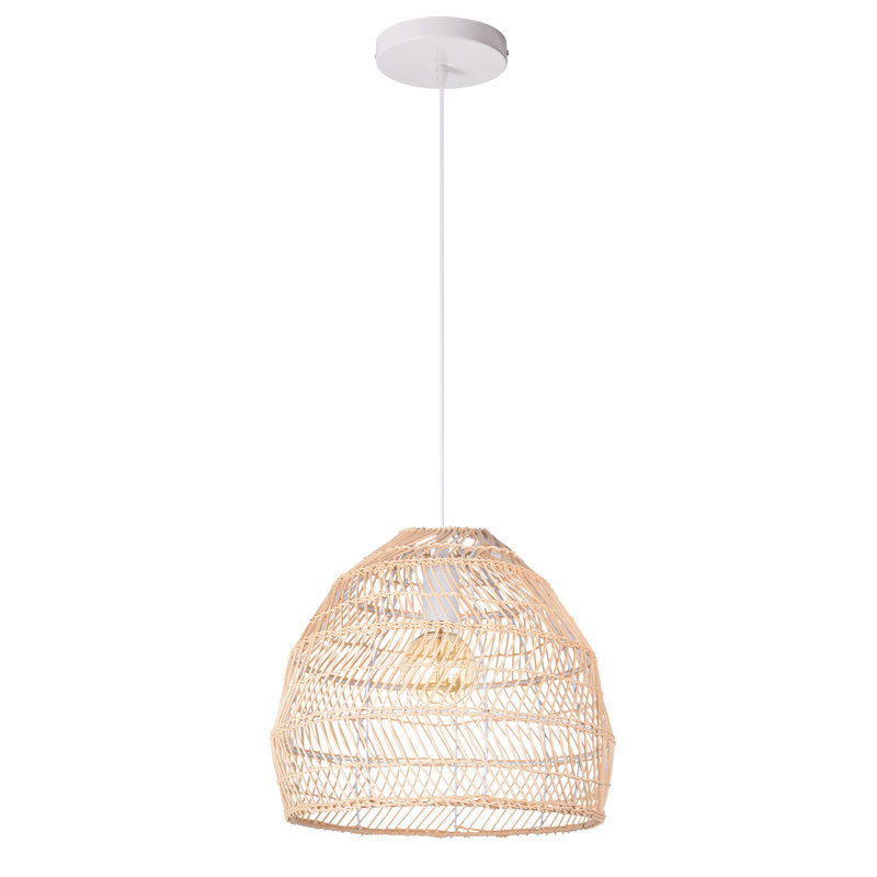 Luminaire suspendu en forme de dôme à 1 lumière Turbeville, H 19,68 po x l 21,65 po x P 21,65 po