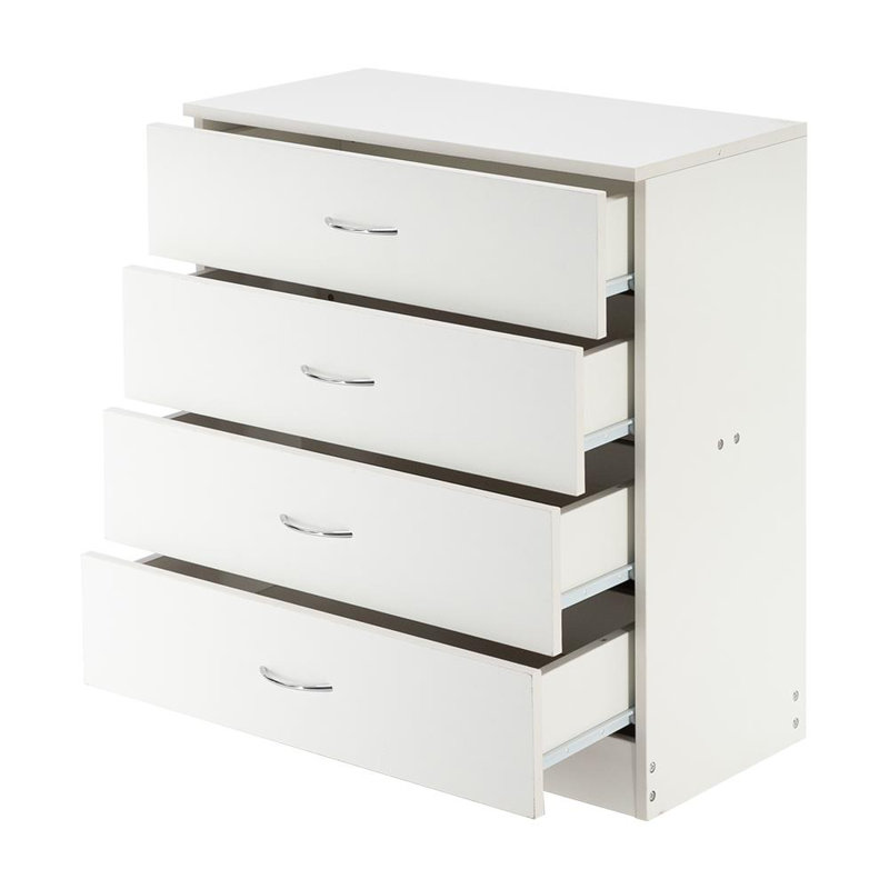 Commode 4 tiroirs Almarion, Blanc