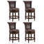 Tabourets de bar rembourrés Elveria avec structure en bois et garniture cloutée-106913300-106913305-106913306