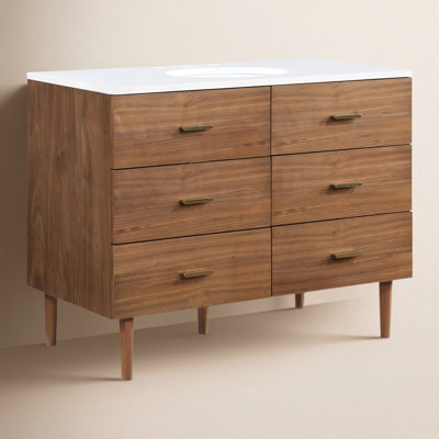 Dondi 42" Walnut Single Bathroom Vanity