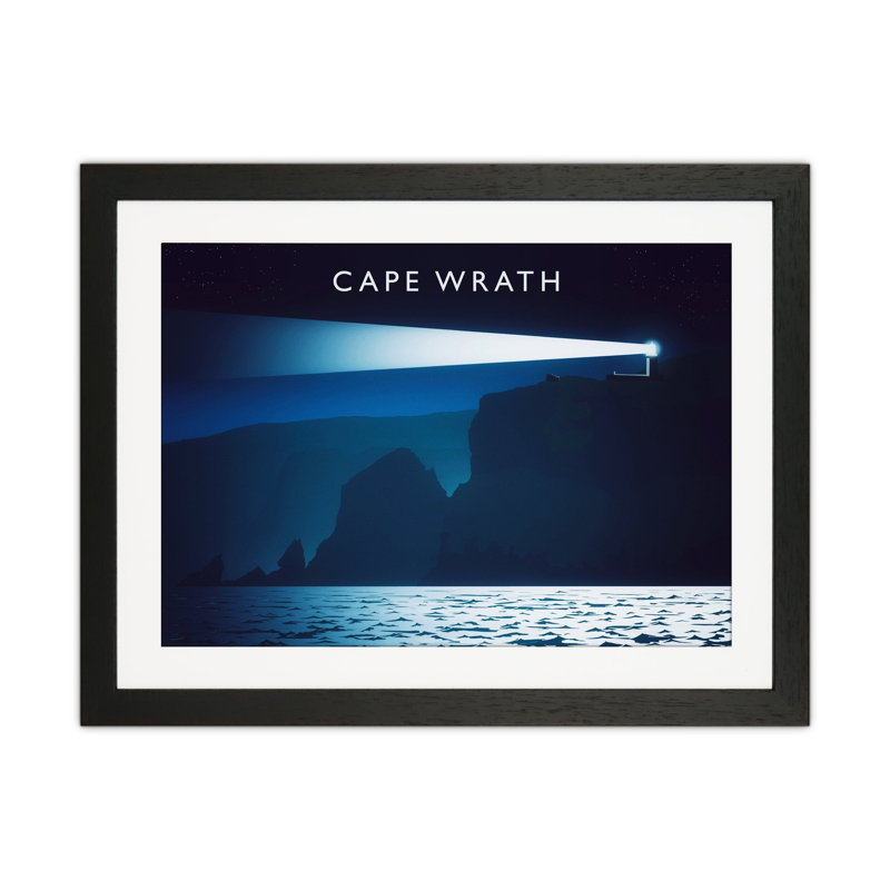 Cape Wrath by Richard O'Neill - Print, 33.5cm H x 43.5cm W x 3cm D, Black Framed