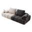Velours beige et gris Asellus, 86,6 po pour deux sièges, siège et velours grand confort moderne, style confortable