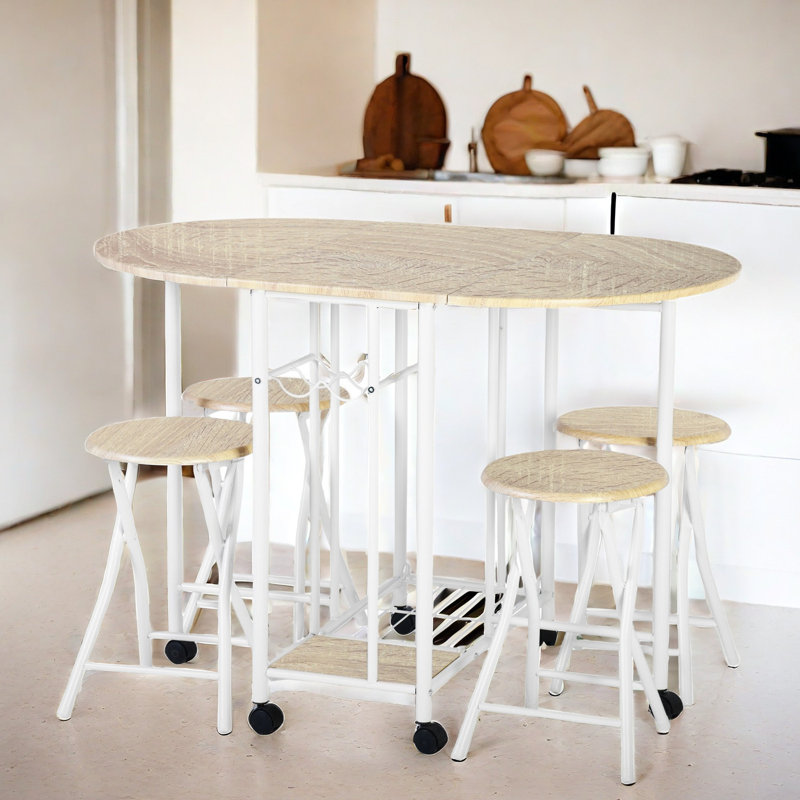 Aivery 4 - Person Dining Set, Begie/White