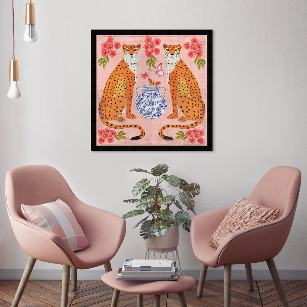 Great Mother Cheetahs " Great Mother Cheetahs " by Oliver Gal Painting Print Oliver Gal Prints Frame 