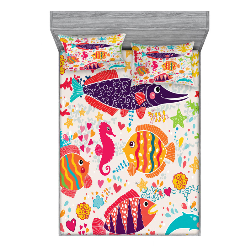 Microfiber Sheet Set, Queen Sheet Set with Fitted Sheet