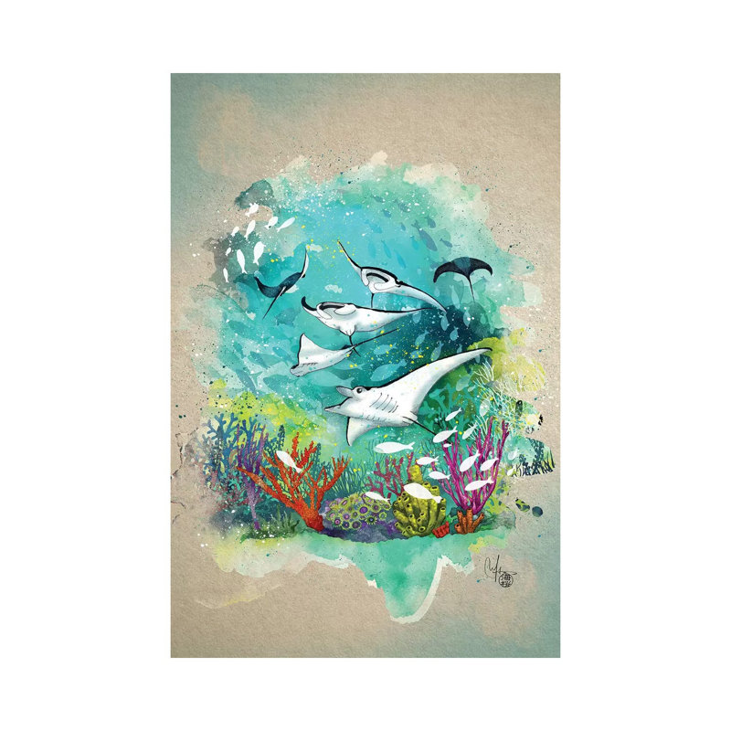 Under The Sea by Marine Loup - Wrapped Canvas Gallery-Wrapped Canvas Giclée, 66.04 cm H x 45.72 cm W x 1.91 cm D