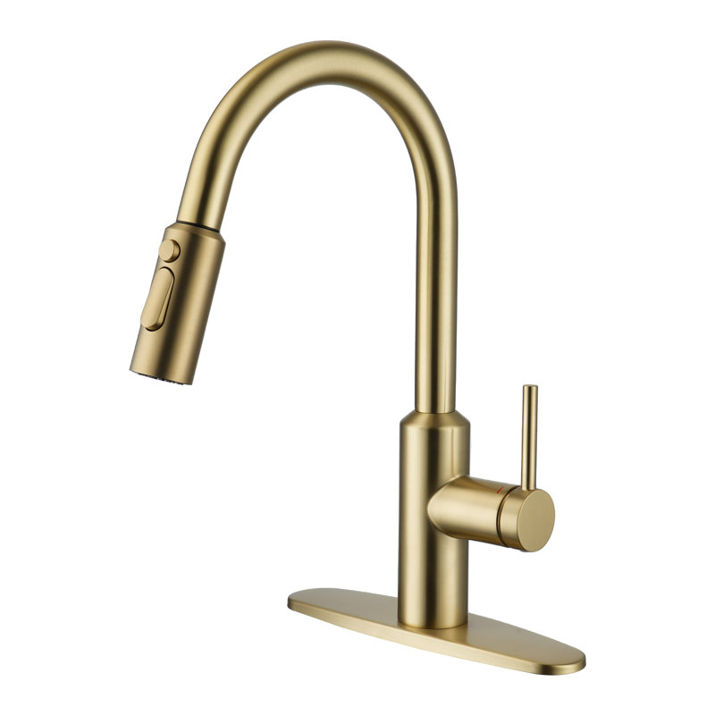 Boyel Living Kitchen Faucet, Brushed Gold