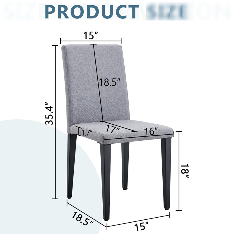 4 chaises de salle à manger grises - confortables et tendance. Conception minimaliste pour une vie moderne. Convient aux tailles appropriées. Pieds en métal avec surface lisse. Naturel respirant. Fabrication stable intégrée.