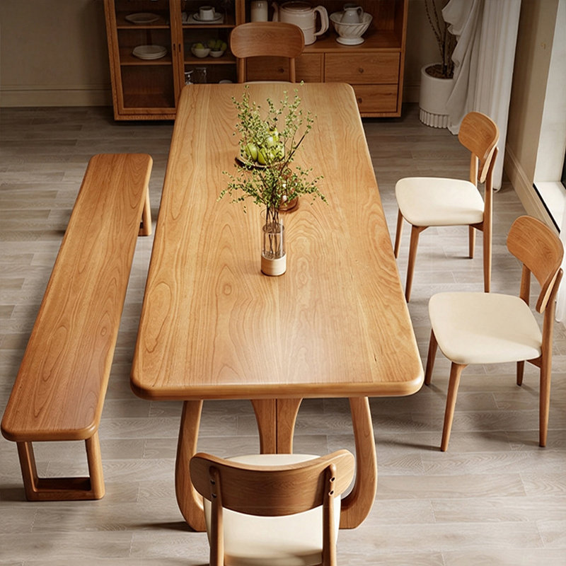 Table de salle à manger Burlywood, H 29,53 po x L 94,49 po x l 35,43 po