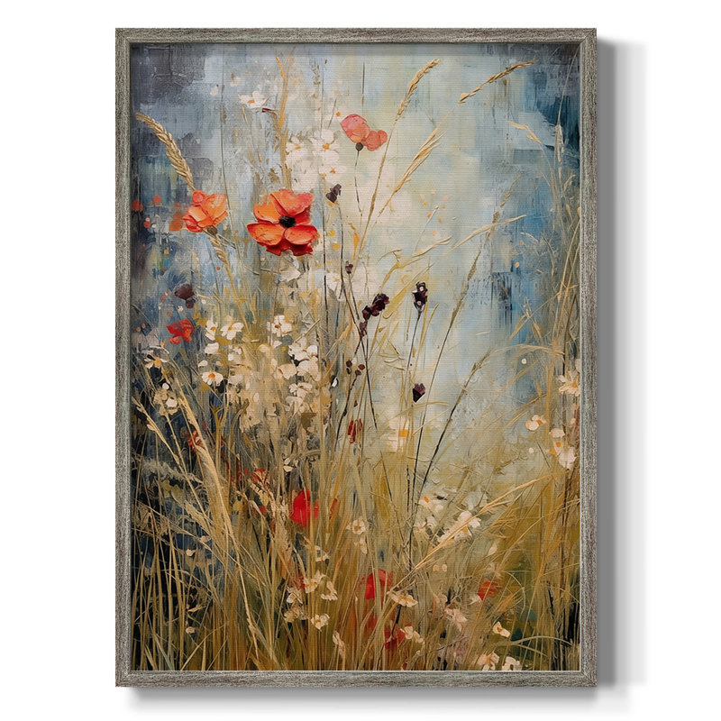 Reproduction encadrée FLORAL Series DCCDXV - bois massif, H 15 po x l 12 po