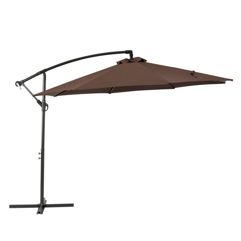 Parasol déporté de 10 pi Hartt, Café