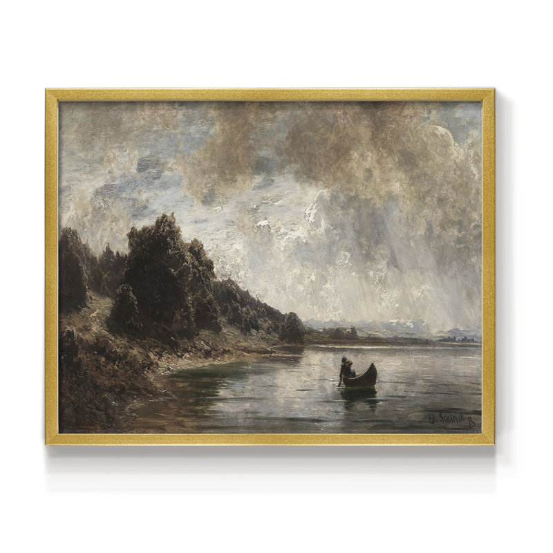 Paysages rétro-CLX III - impression encadrée - réaménageable, H 8 po x l 10 po, Doré