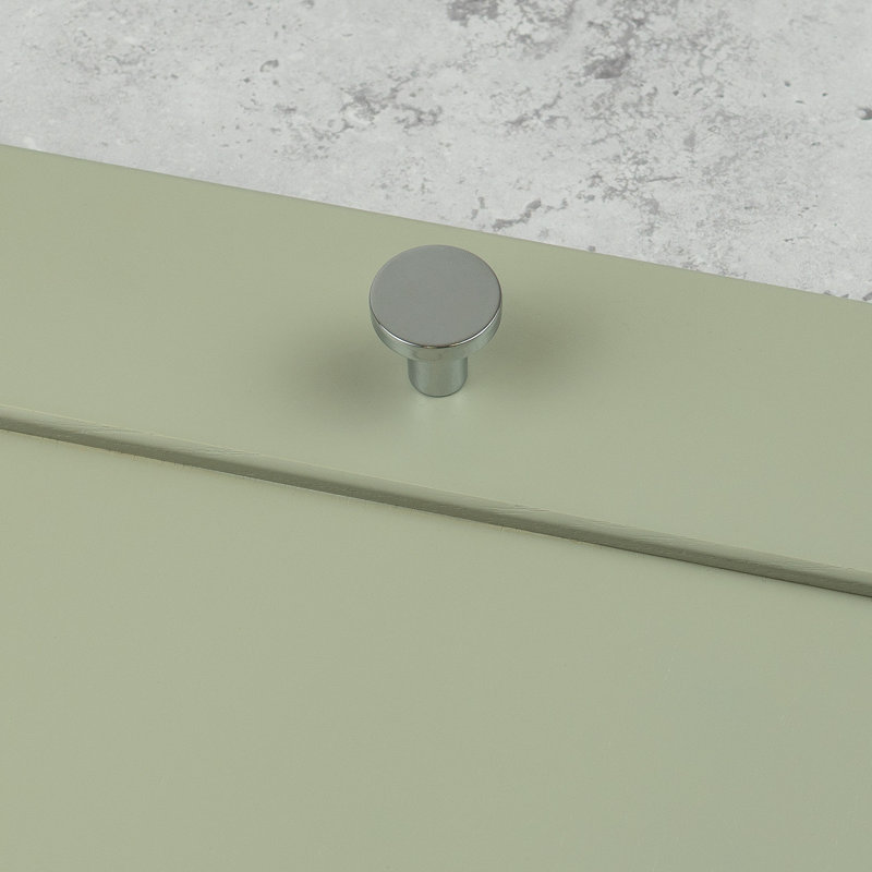Polished Chrome Disc Knobs, 26mm Knob