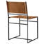 Chaise en cuir et métal Thatcher