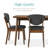 5-Piece Compact Wooden Mid-Century Modern Dining Set w/ 4 Chairs, Padded Seat & Back-2113337866