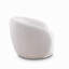Fauteuil d'appoint pivotant, fauteuil demi-tonneau rembourré en tissu Boucle, canapé simple avec accoudoirs simples pour le salon