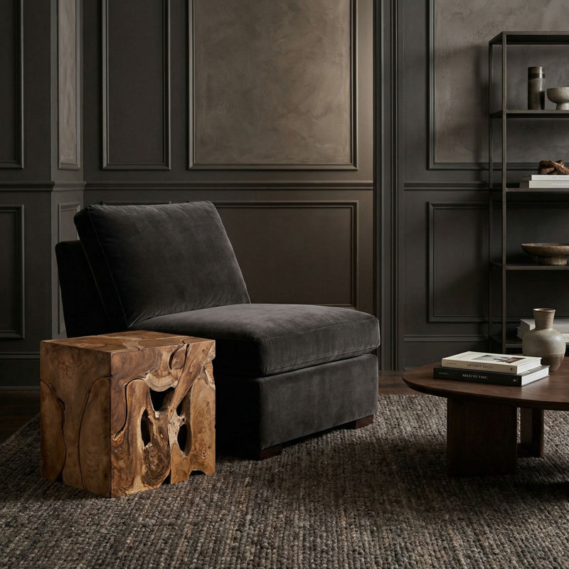 Vert Solid Wood End Table