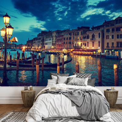 Grand Canal in Sunset Time Venice Italy Removable Self Adhesive Large Wallpaper