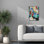  «Time Capsule C» par Farida Zaman, art mural sur toile, 18 po x 26 po