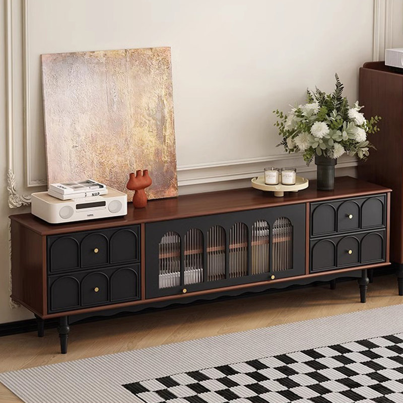 Meuble télé en bois de pin, 78.74"