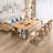Brown Rectangular Solid Wood  desk-327858817