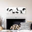 Chats noirs et blancs sur toile-1281585109