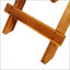 Table d'appoint pliable et réglable en bois d'acacia avec finition en teck, aucune installation requise pour une utilisation intérieure et extérieure