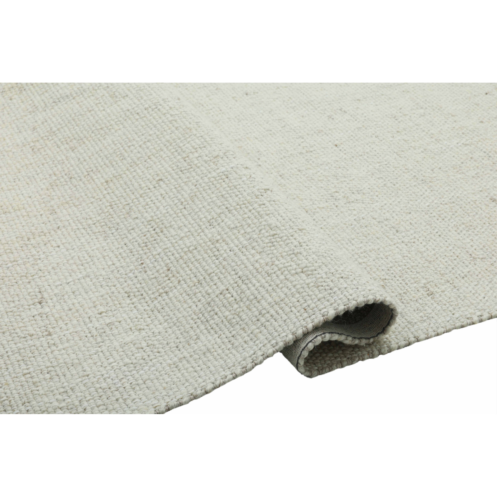 Flatweave Abstract Wool Rug, Runner 2'6" x 8', Ivory