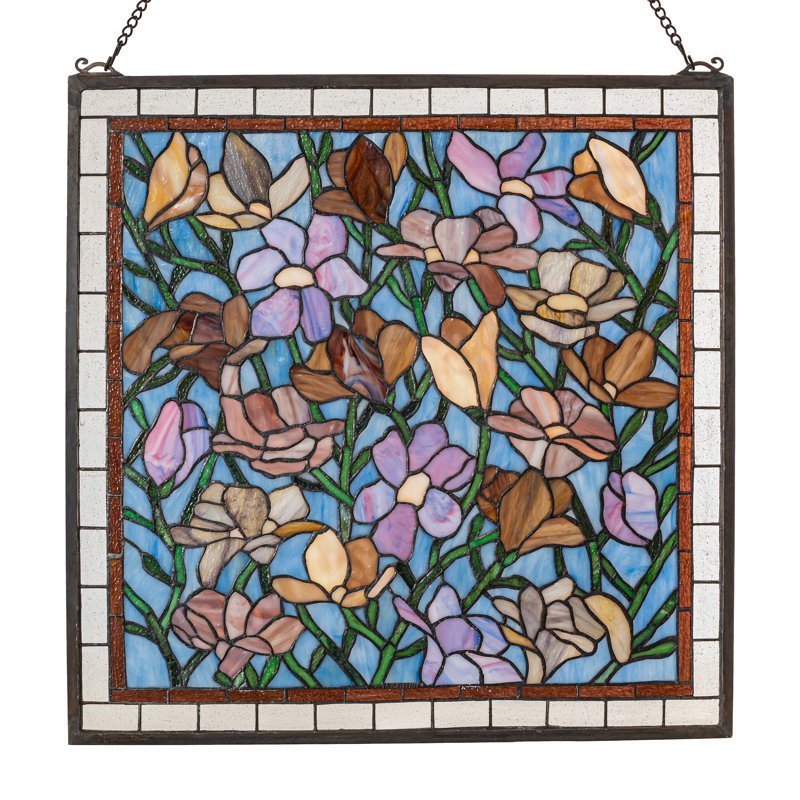 Tiffany Sugar Magnolia Stained Glass Window