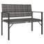 Pia Metal/Wicker Outdoor Bench-355766666-355766669