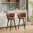 Counter Height Bar Stools Set Of 2, 360° Swivel Upholstered With Backs, Metal Legs, 26/-590162156