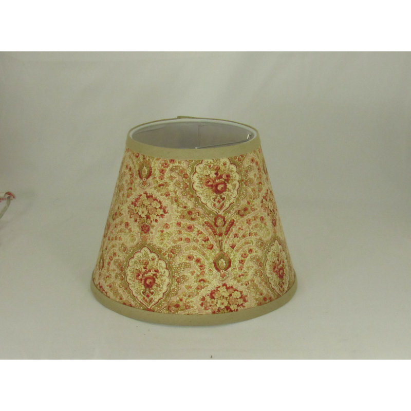 Clip floral rose sur abat-jour, H 7 po x l 8 po x P 8 po