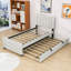 Lit tapissier élégant en velours avec lit gigogne simple-2087102658-2087102656