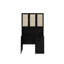 Buffet de cuisine moderne, hauteur 71,24 po, noir, 3 portes, tablettes réglables, compartiment pour micro-ondes et armoire de style style noir, hauteur, avec tablettes
