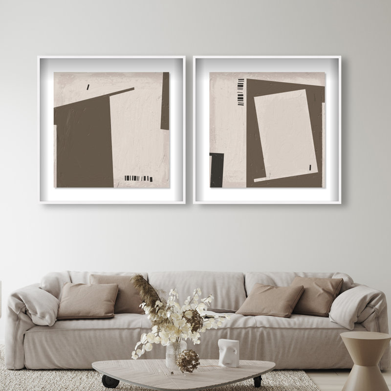 Structural Set Set by Oliver Gal, 41.5"H x 41.5"W, White Shadowbox
