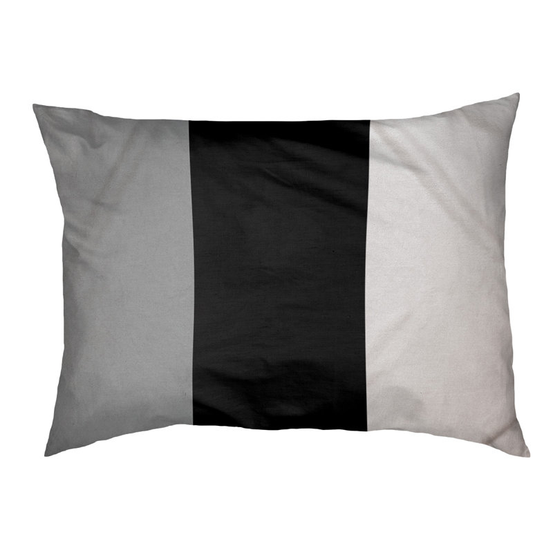 Coussin d'intérieur Las Vegas, Argent/Noir, Moyen (H 6,5 po x l 40 po x P 30 po)