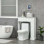 Armoire de salle de bain au-dessus de la toilette, armoire de rangement autoportante avec tablettes réglables, support de toilette, économiseur d'espace