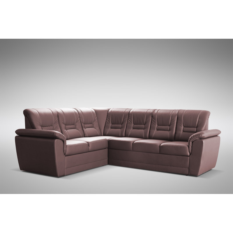 5 Seater Faux Leather Sofa Bed, Left