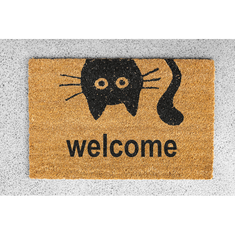 Meow Cat Welcome Coir Doormat