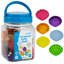 Coquilles tactiles Edxeducation - transparent - mini pot - ensemble de 72