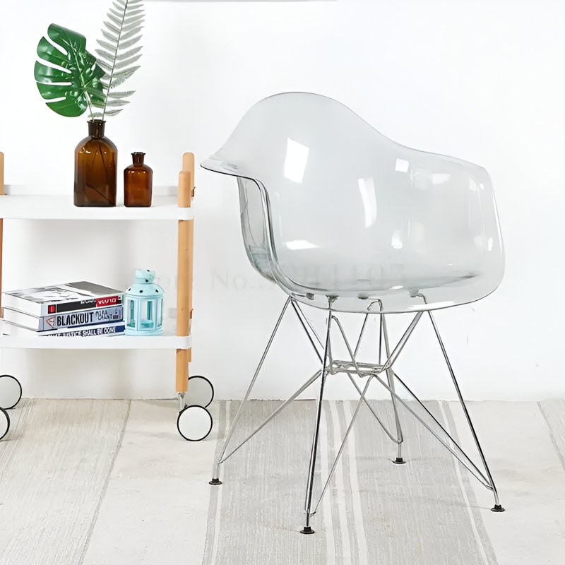 Chaise avec accoudoirs Drelyn, Transparent