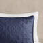 Couvre-lit bleu marine 3 pièces pour lit double / grand - housse en microfibre, rembourrage 100%, lavable à la machine, coquille de style, rembourré, slovène-121168202-121168208